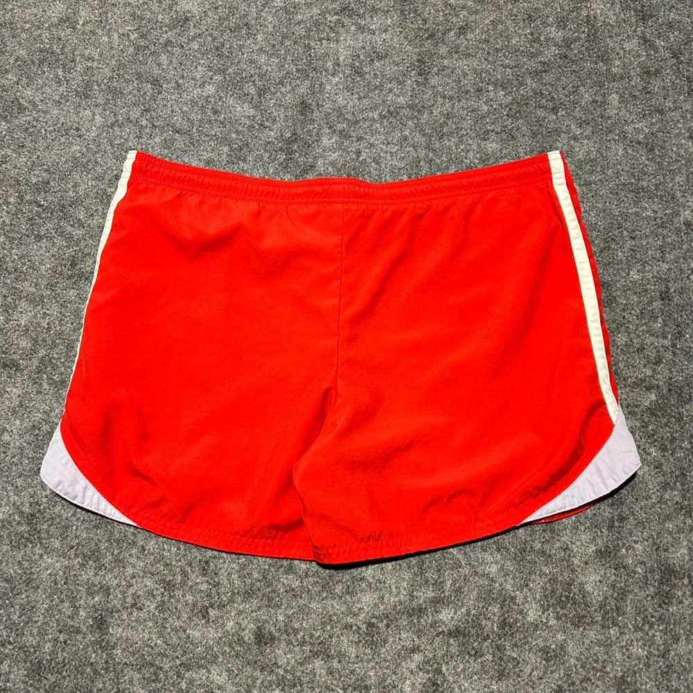 Nike Red Grey Dri-FIT Running Shorts Athletic Gym Retro Size Large